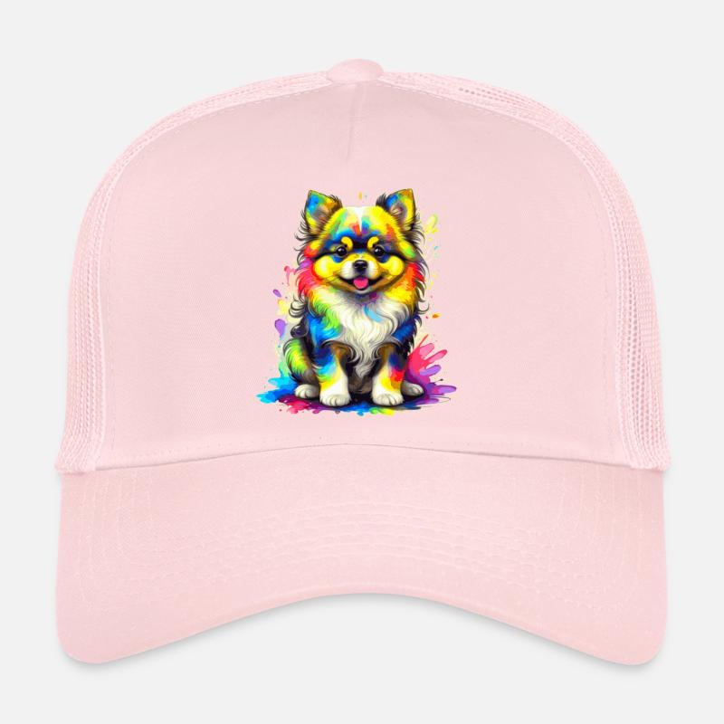 Pomeranian Puppy – Rainbow Trucker Cap