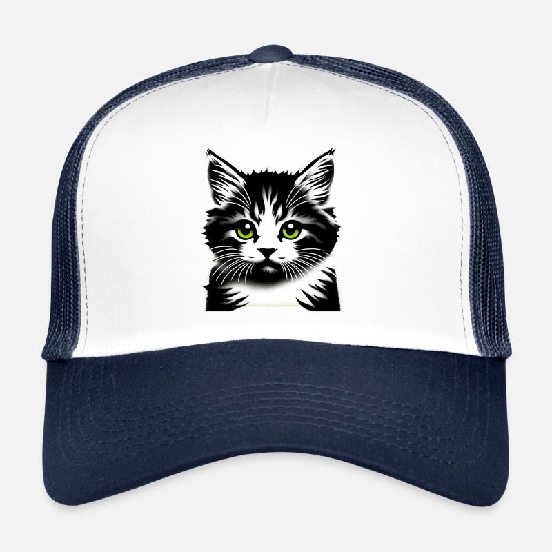 Liebevolles Katzengesicht Trucker Cap