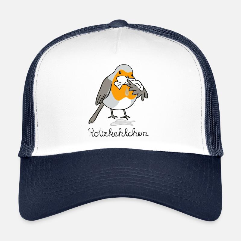 Rotzkehlchen Rotkehlchen hat Schnupfen Trucker Cap