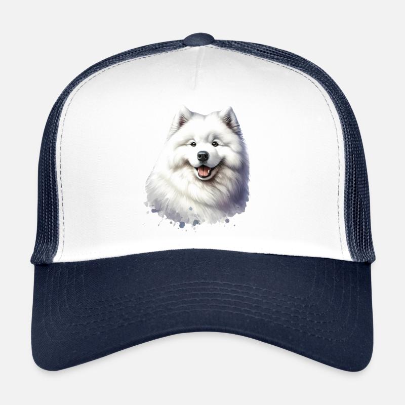 Chien Samoyède Cadeaux Mignon Samoyède Chien Graphique Casquette trucker 