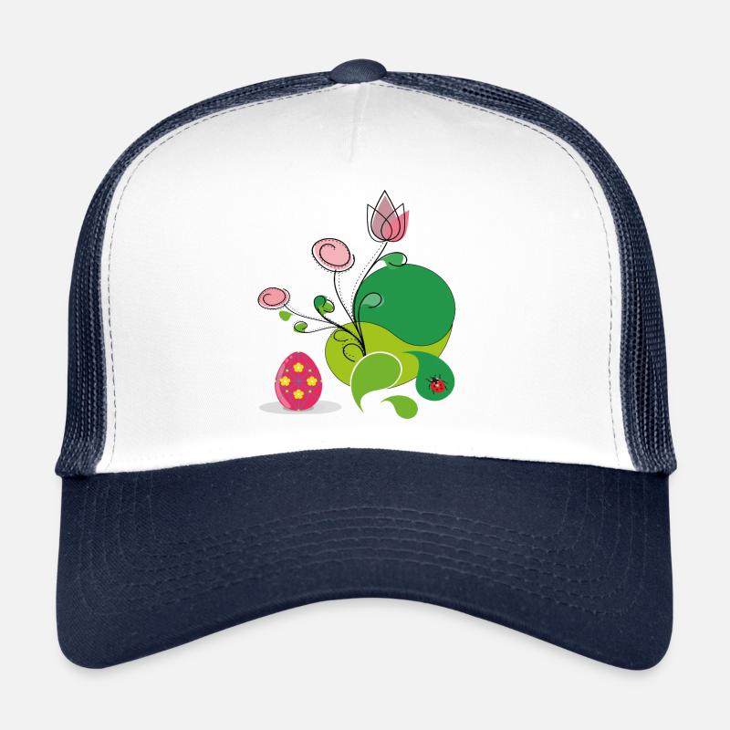 Ostergruß - Trucker Cap - Weiß/Navy