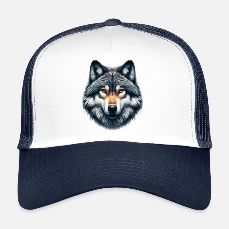 Wolf - Trucker Cap - Weiß/Navy