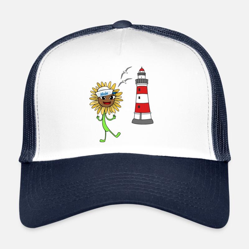 Matrose Sonnenblume maritim Leuchtturm Möwen Trucker Cap