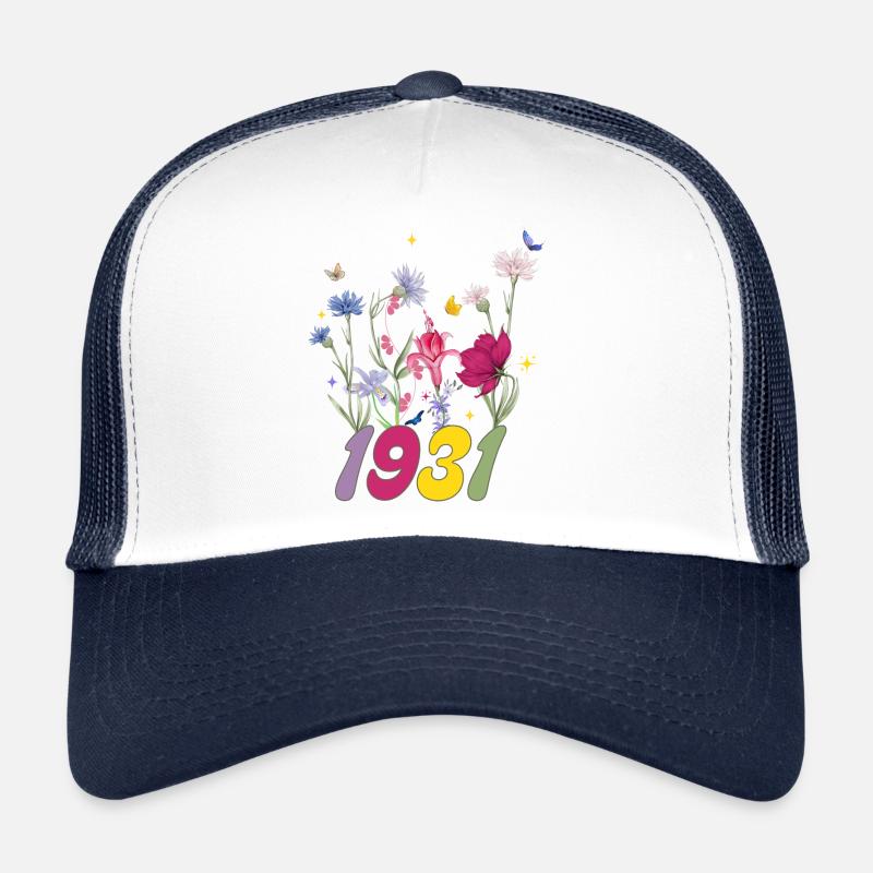 Année de naissance 1931 fleurs sauvages Casquette trucker 