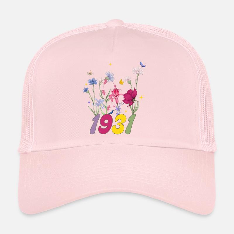 Année de naissance 1931 fleurs sauvages Casquette trucker 