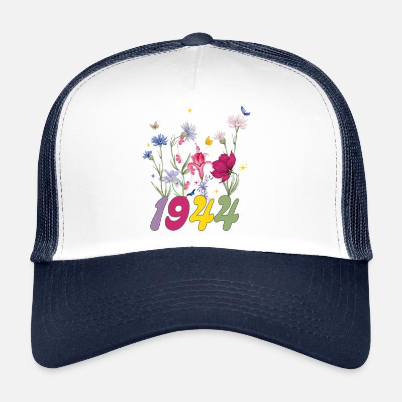 Année de naissance 1944 fleurs sauvages Casquette trucker 