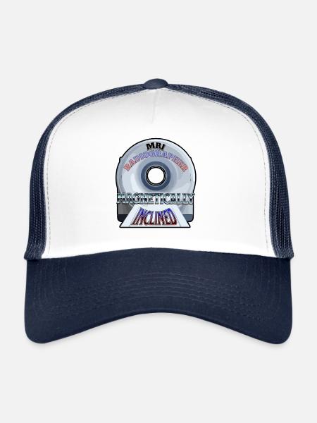 MRI Radiographer Magnetically Inclined - Trucker Cap - white/navy - Front