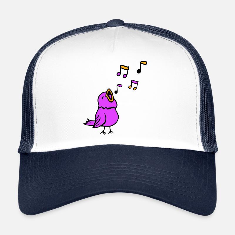 Musical notes: songbird, sparrow, singing, chirping, music Trucker Cap