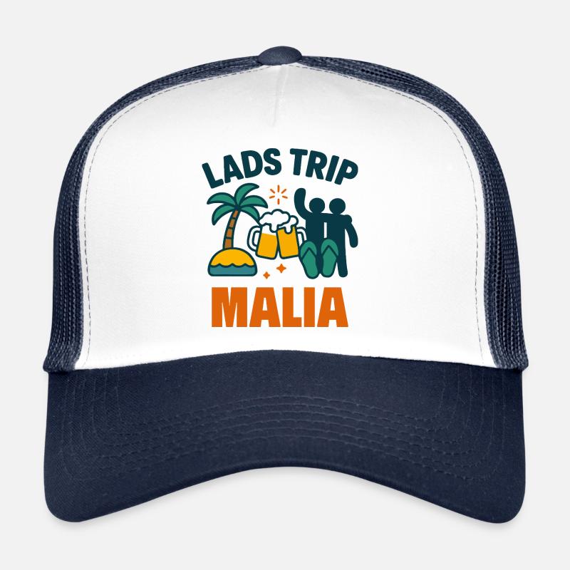 Lads Trip Malia Party Shirt Trucker Cap