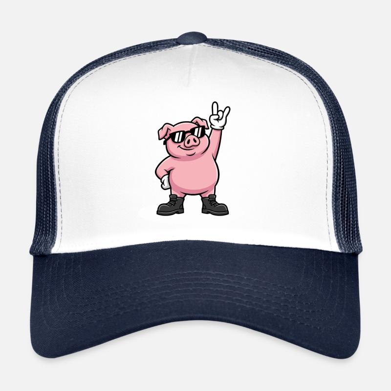 Rock Pig Heavy Metal Funny Gift Trucker Cap