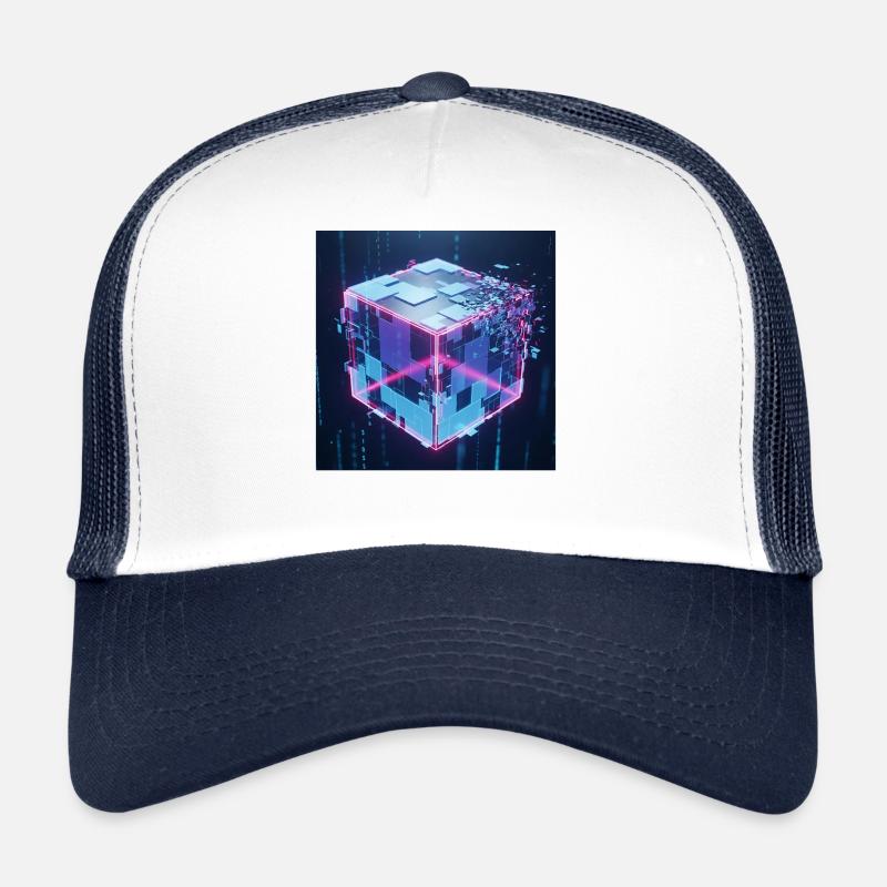 Digitaler Würfel Technologie Digital Cube Tech Trucker Cap