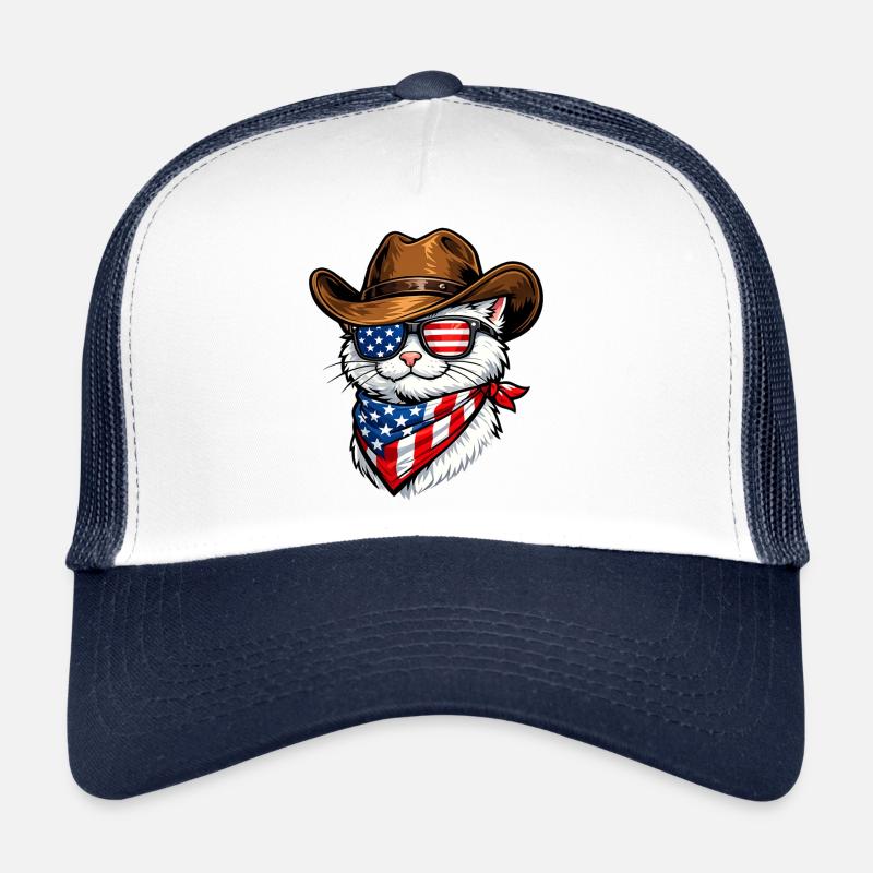 Cat Cowboy USA Trucker Cap