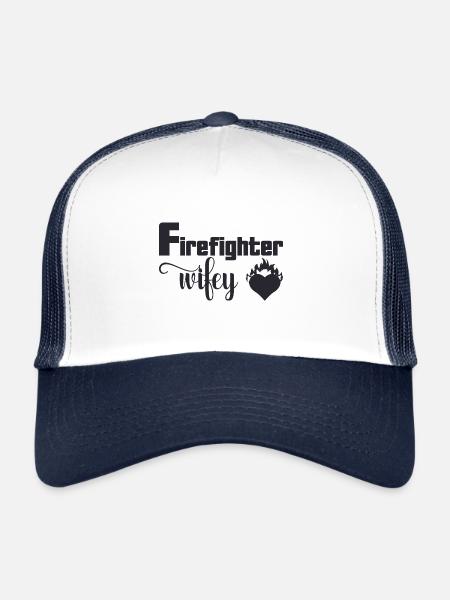 Firefighter wifey - Trucker Cap - white/navy
