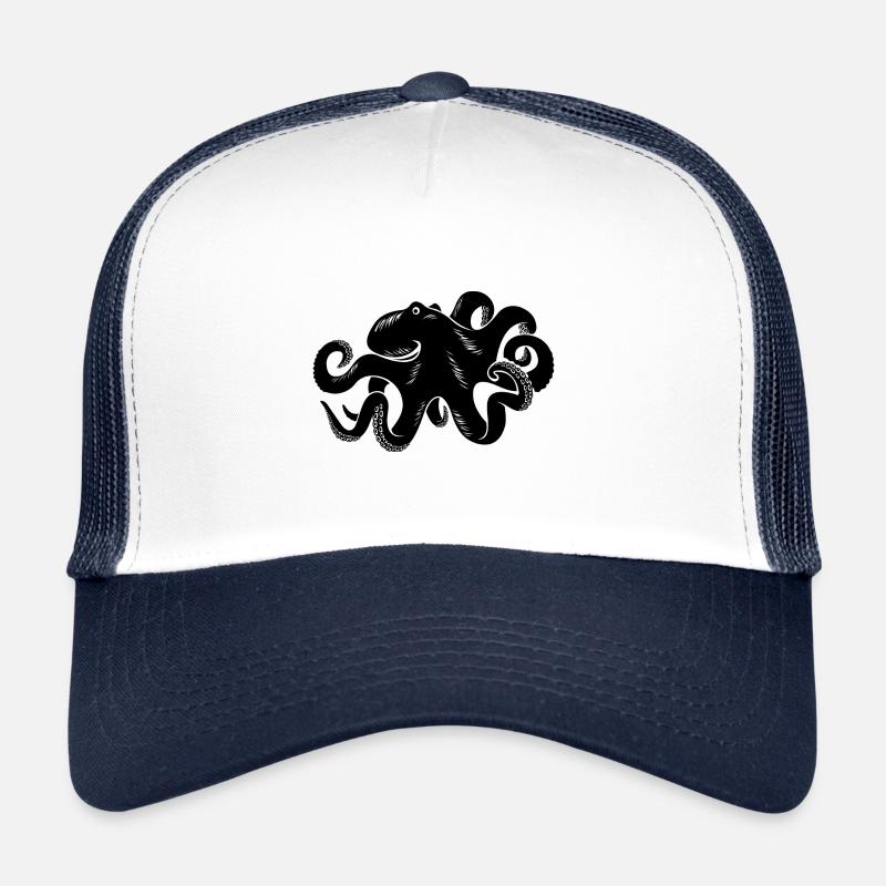 Meerestiere - Trucker Cap - Weiß/Navy