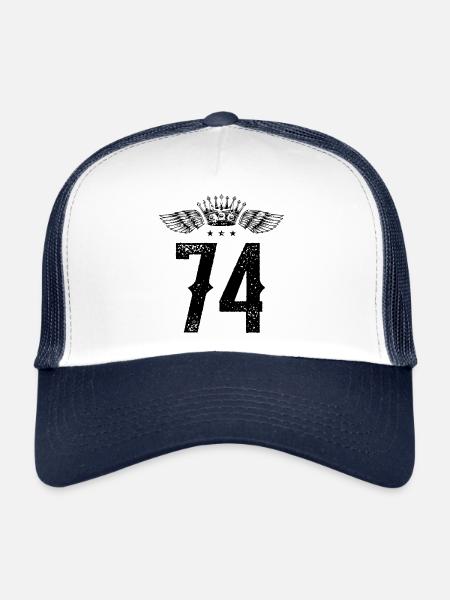 74 Number of crowns - Trucker Cap - white/navy - Front