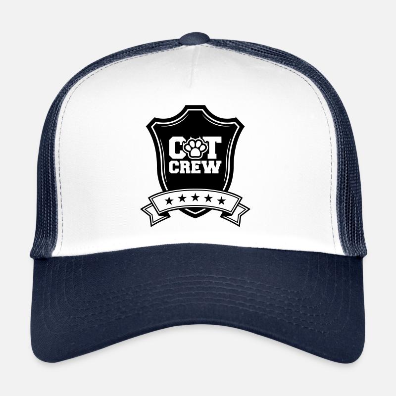 Cat Crew Wappen - Trucker Cap - Weiß/Navy