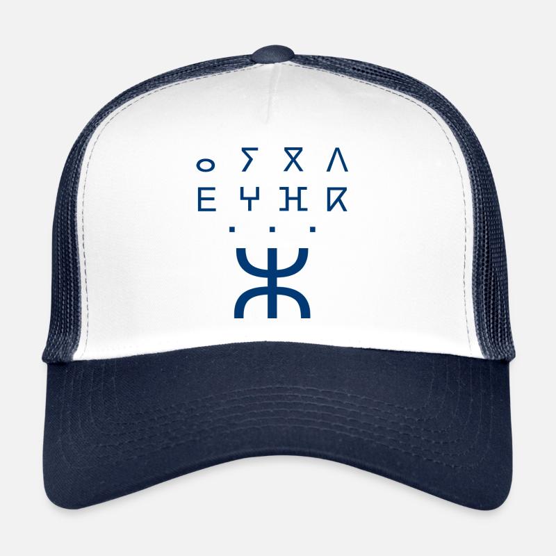 Tifinaghe Tamazight Alphabet - Casquette trucker  - blanc/marine