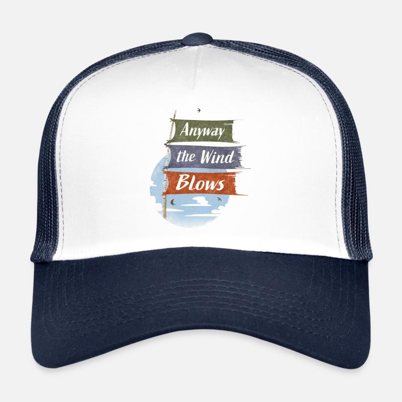 Anyway the wind blows - Casquette trucker  - blanc/marine