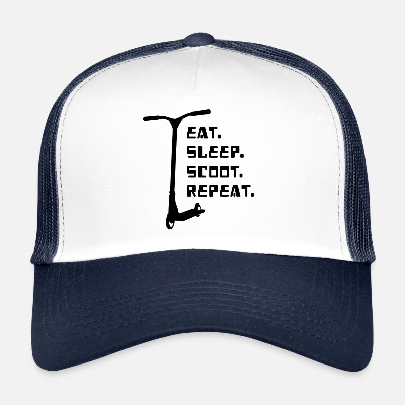 SCOOTER TRAINING COOLES GESCHENK STUNTSCOOTER KIDS - Trucker Cap - Weiß/Navy