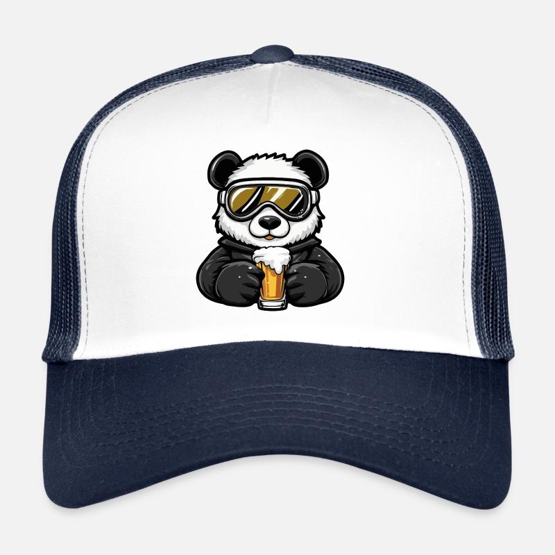Panda Après-Ski Bière Bande Dessinée Casquette trucker 
