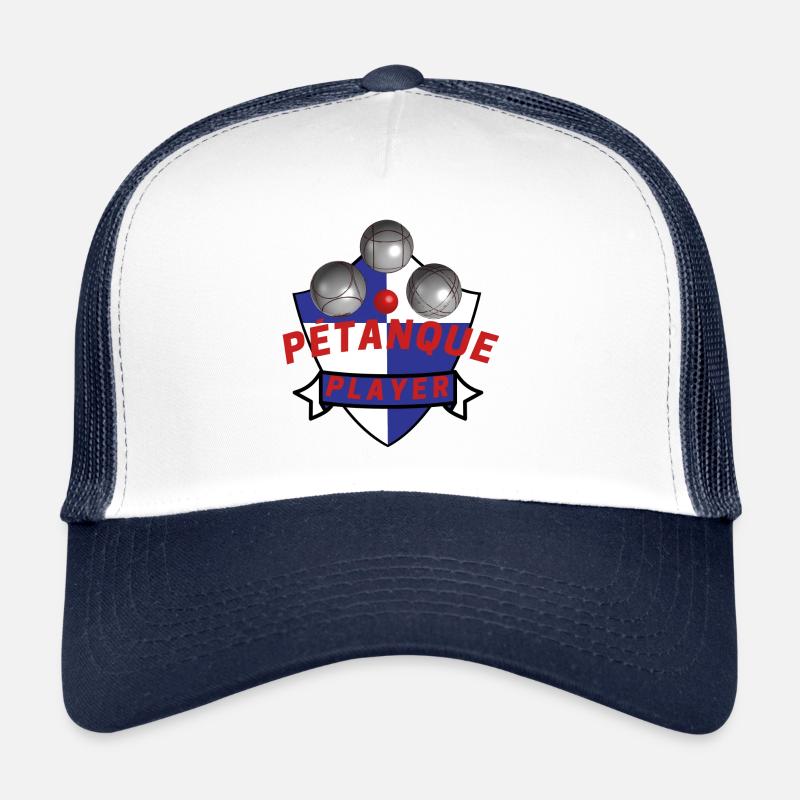 Boule petanque player - Trucker Cap - Weiß/Navy