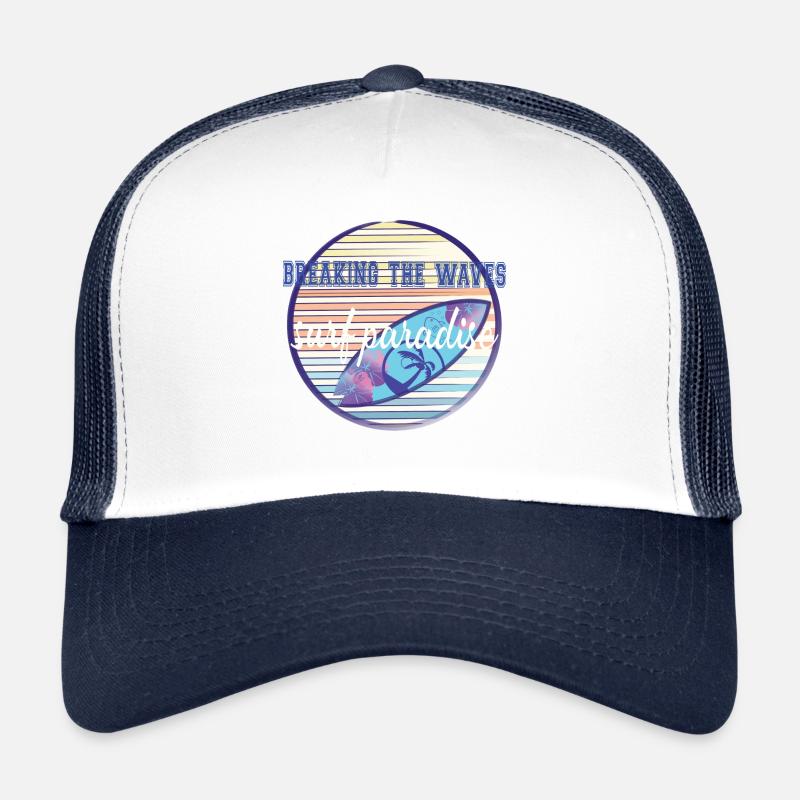Surfer Spruch - Trucker Cap - Weiß/Navy