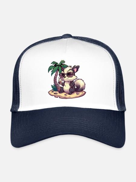 Vacances d’été Skunk - Casquette trucker  - blanc/marine - Devant