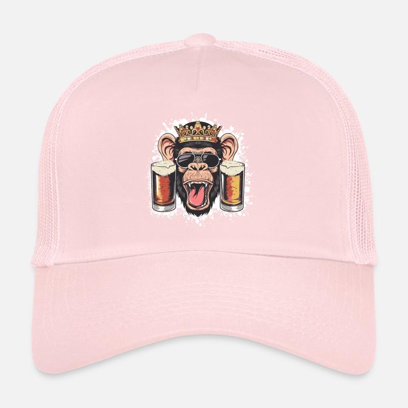 Monkey Beer Funny Trucker Cap