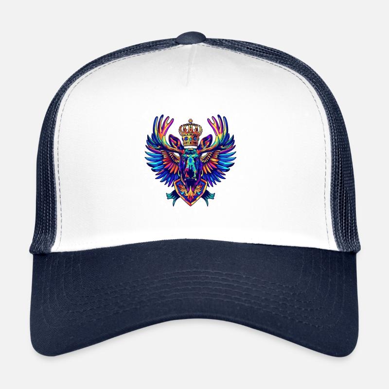 Elch Wappen Porträt Bunt Trucker Cap