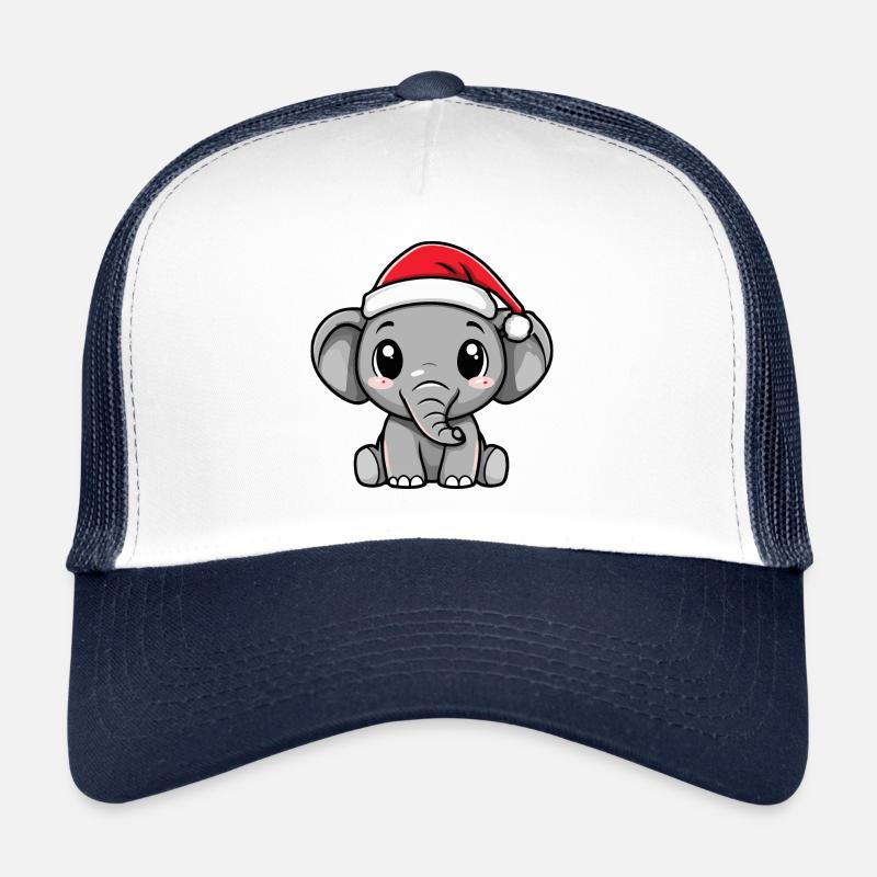 Éléphant Noël Mignon Casquette trucker 