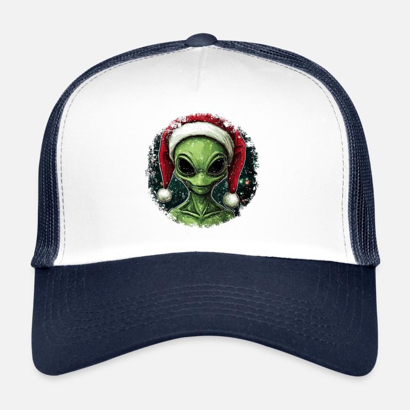 Aliens Weihnachten / Weihnachtsmann Alien Trucker Cap