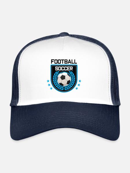 SOCCER FOOTBALL PLAYER WORLD CHAMPION TRAINING BALL - Trucker Cap - white/navy - Front