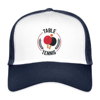 TİSCHTENNİS HOBBY SPORT SPORTLER pingpong - Trucker Cap - Weiß/Navy - Vorne
