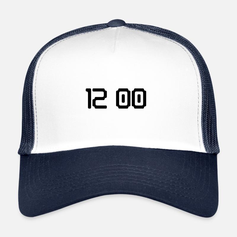 Heure 12 heures digitale Casquette trucker 