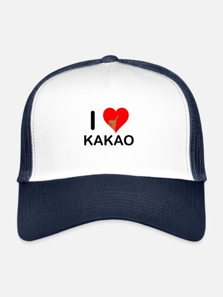 J'adore le cacao - Casquette trucker  - blanc/marine - Devant