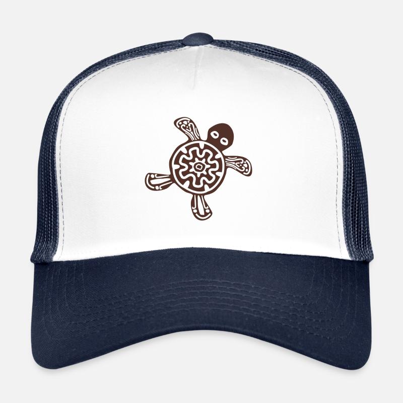 Schildkroete Turtle Zeichnung Mexiko braun Trucker Cap