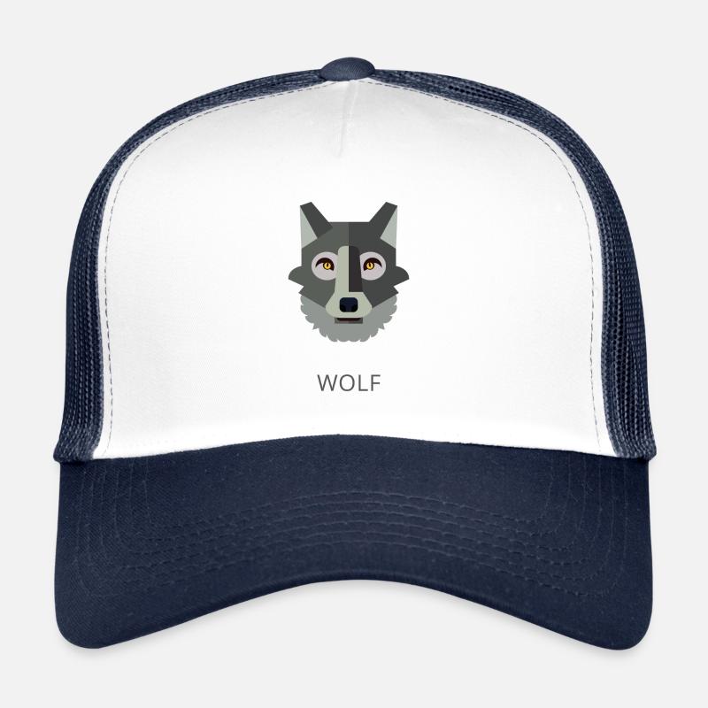 Texte de loup gris Casquette trucker 