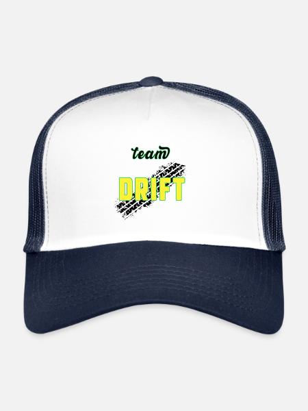 Team DRIFT - Casquette trucker  - blanc/marine - Devant