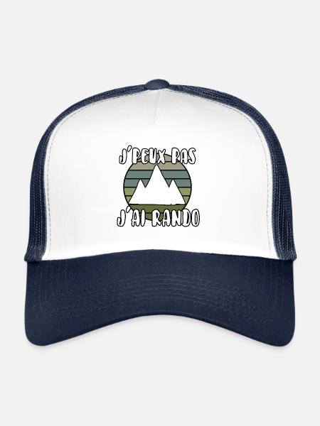 J’peux pas j’ai rando - Casquette trucker  - blanc/marine - Devant