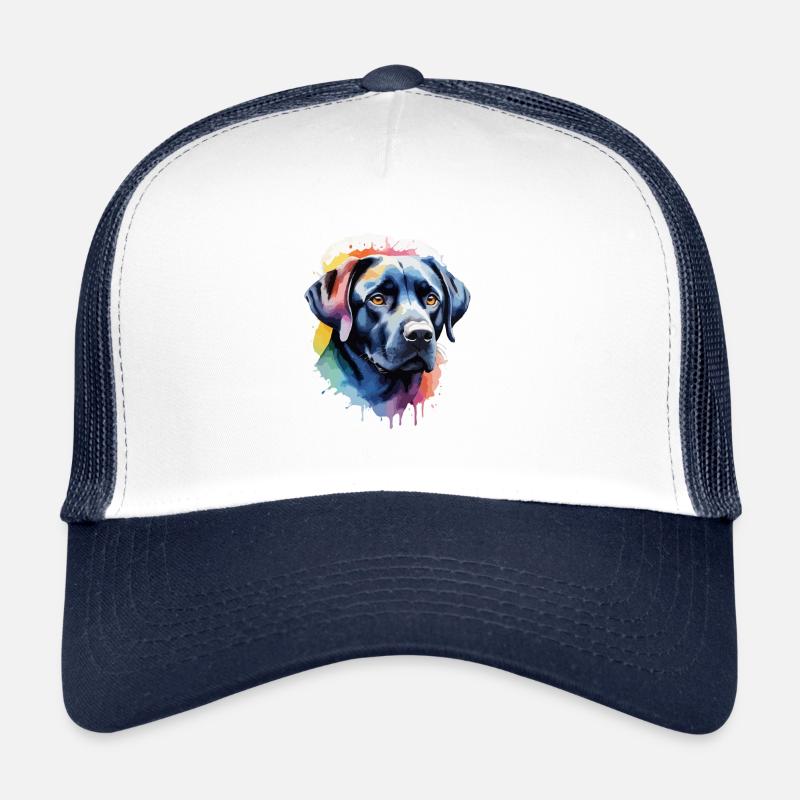 Labrador Retriever Chien Cool Couleur Explosion Casquette trucker 