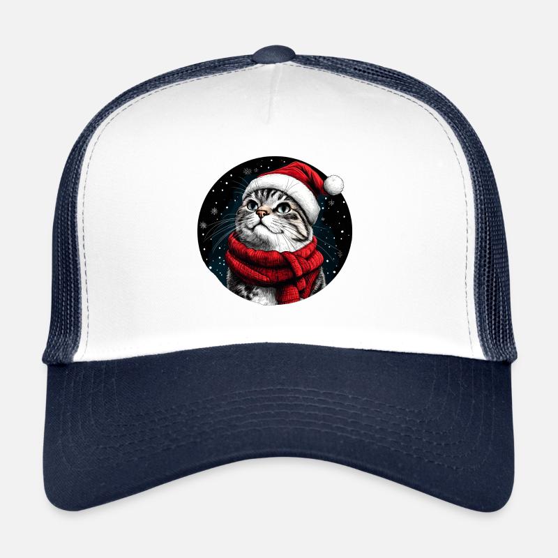 Chats Noël Casquette trucker 