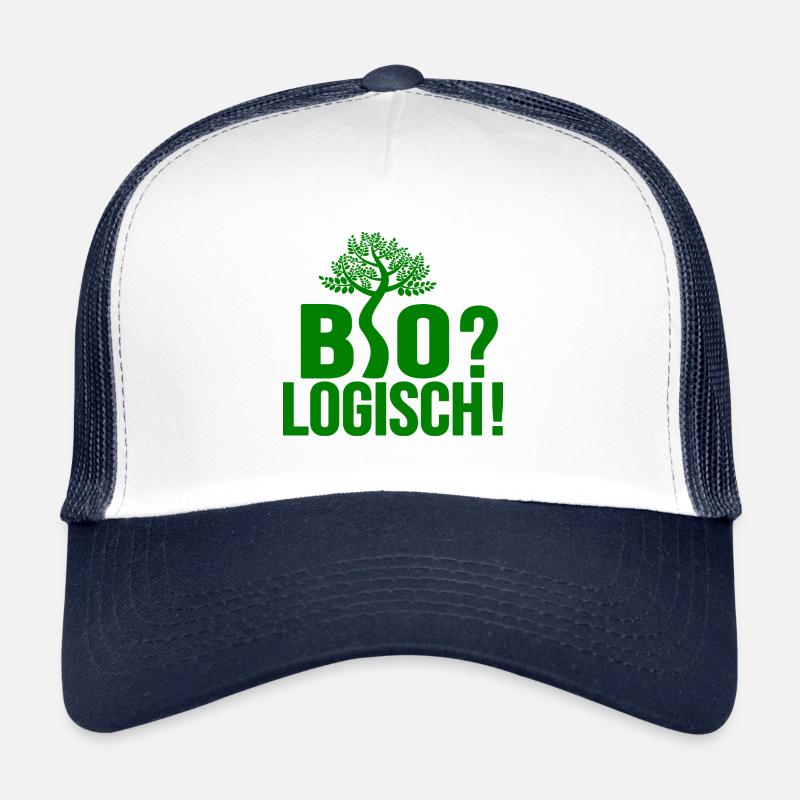Bio? Logisch! - Trucker Cap - Weiß/Navy