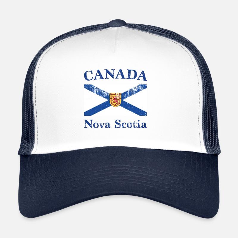 Nova Scotia Flag Vintage - Trucker Cap - Weiß/Navy