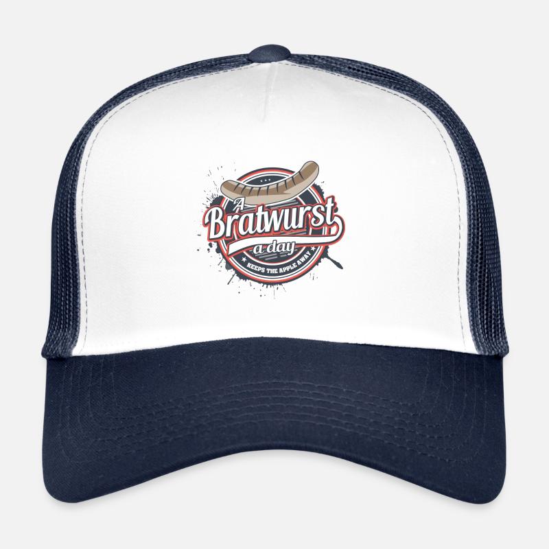 A Bratwurst a day keeps the apple away Trucker Cap