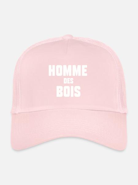 Homme des bois - Casquette trucker  - rose pâle - Devant
