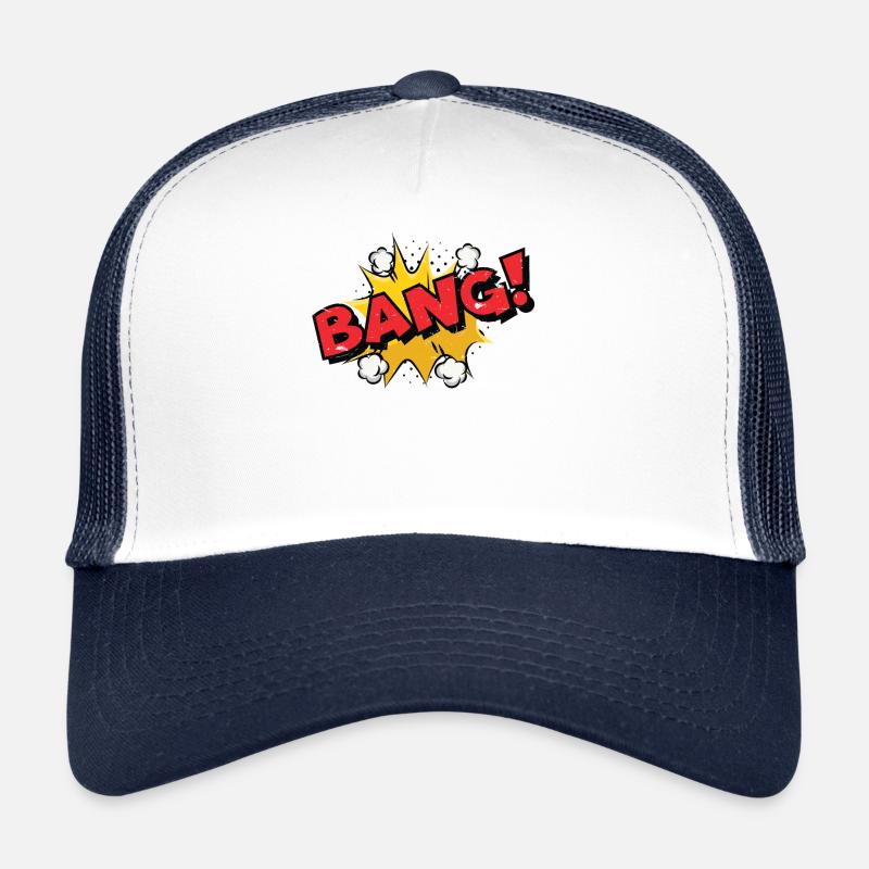 BANG ! Comic Book Cartoon Funny Pop Art T Shirt Trucker Cap