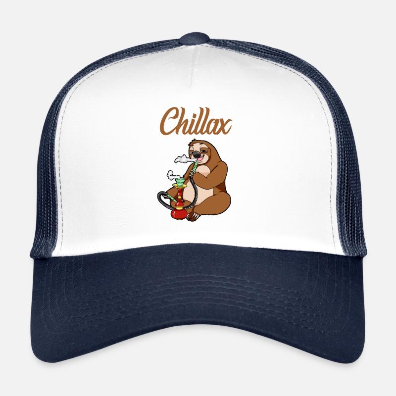 Chillax Sloth Shisha Relax Chilling Gift Trucker Cap