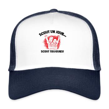 SCOUT EIN TAG SCOUT IMMER - Trucker Cap - Weiß/Navy - Vorne