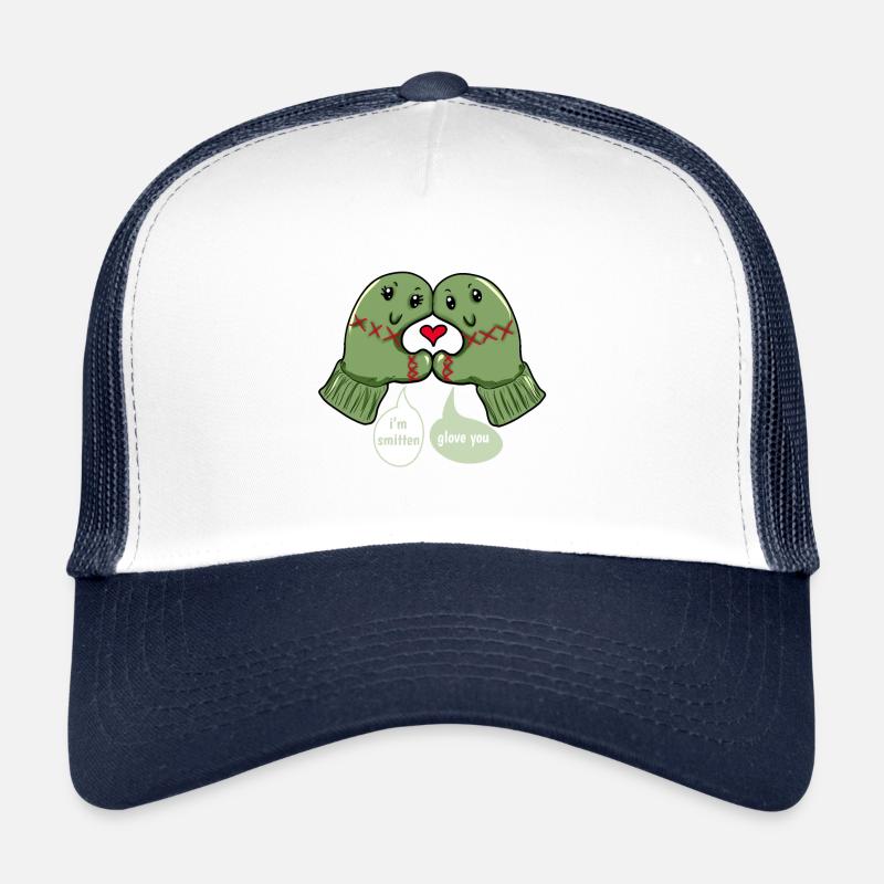 Handschuh Liebe Weihnachtsgeschenk Winter Weihnachtsgeschenke - Trucker Cap - Weiß/Navy