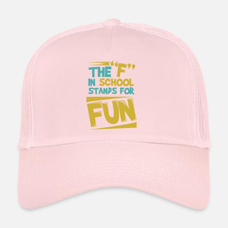 Sarcastic Back to School art for Teens, Students Trucker Cap